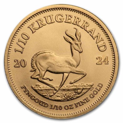 Moneda de Oro Krugerrand-1/10 oz.-Sudáfrica-2024