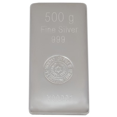 Lingote Plata 500 gramos Sempsa QR