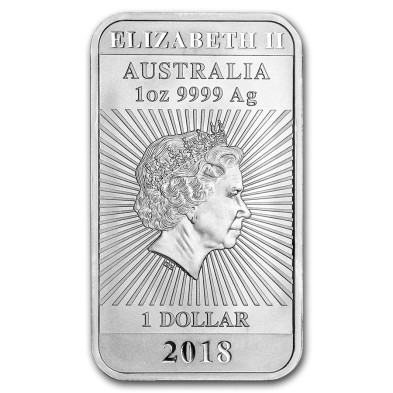 Moneda de Plata 1$ Dollar-Australia-1 oz.-Dragón (rectangular)-2018