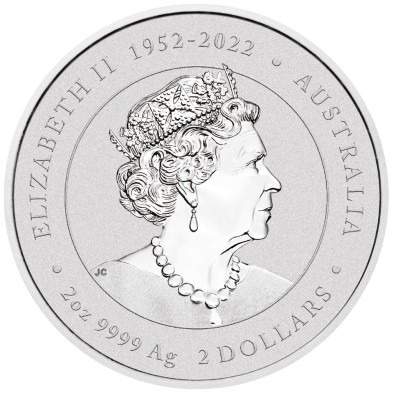 Moneda de Plata 2$ Dollars-Australia-2 oz-Serie Lunar III-Dragon Color-2024