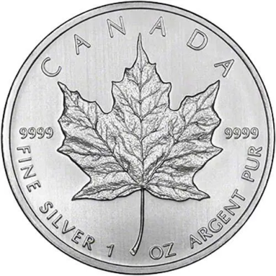 Moneda de Plata 5$ Dollar-Canadá-1 oz.-Maple Leaf-Varios Años-Segunda Mano