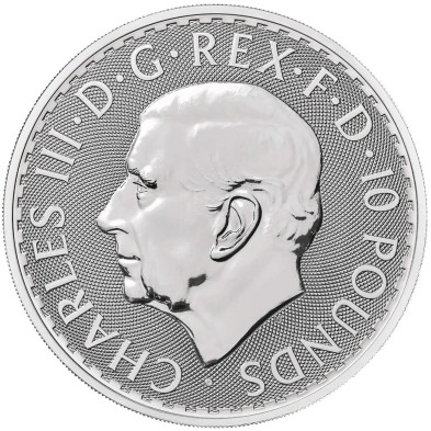 Moneda de Plata 10£ Libras-U.K. 10 oz.-Britannia-2024