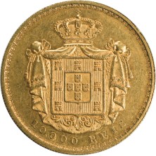 Moneda de Oro 10.000 Reis-Portugal-Luis I-1878