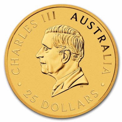 Moneda de Oro 25$ Dollar-Australia-1/4 oz.-Kangaroo (canguro)-2024