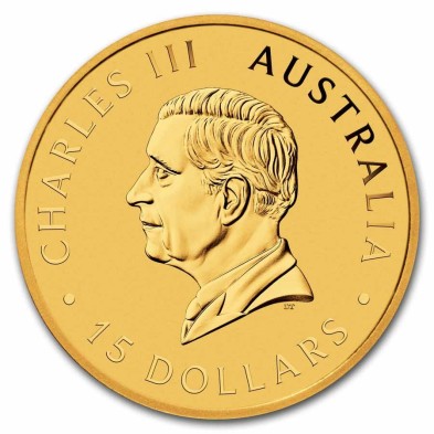 Moneda de Oro 15$ Dollar-Australia-1/10 oz.-Kangaroo (canguro)-2024