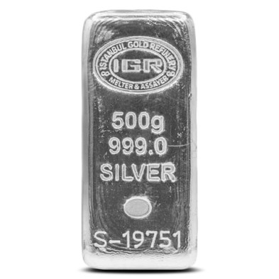 Lingote Plata 500 gramos Refinerías Good Delivery Segunda Mano