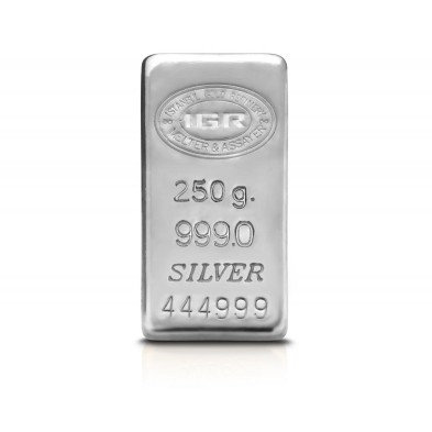 Lingote Plata 250 gramos Refinerías Good Delivery Segunda Mano