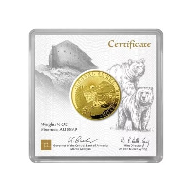 Moneda de Oro 25000֏ Armenia - 1/2 oz. Arca De Noé-2025