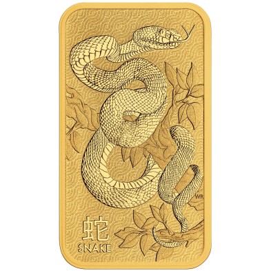 Lingote Oro 1 Onza Troy (31,10gr) Lunar Serpiente Perth Mint