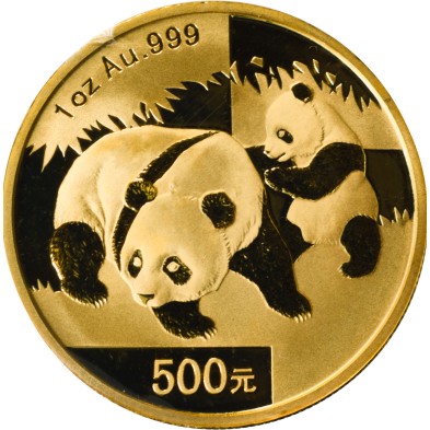 Moneda de Oro 100¥ Yuan-China-1 oz.-Panda-2008