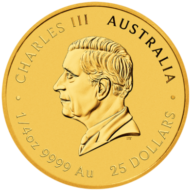 Moneda de Oro 25$ Dollars-Australia-1/4 oz-Serie Lunar III-Snake-2025