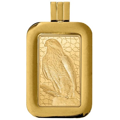 Lingote Oro 5 gramos PAMP Arabian Falcon (Con Cerco de Acero)