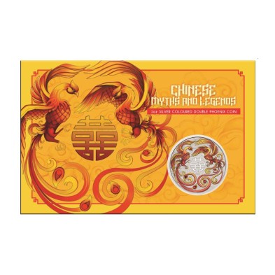 Moneda de Plata 1$ Dolar-Australia-1 Oz.Myths&Legends-Double Phoenix Red (Blister)-2025