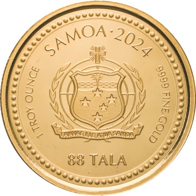Moneda de Oro 88 Tala-Samoa-1 oz.-Year of the Dragon-2024