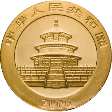 Moneda de Oro 100¥ Yuan-China-1 oz.-Panda-2006