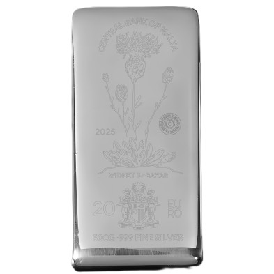 Moneda de Plata 20€ Euros-Malta-500 gramos-Widnet il-Baħar