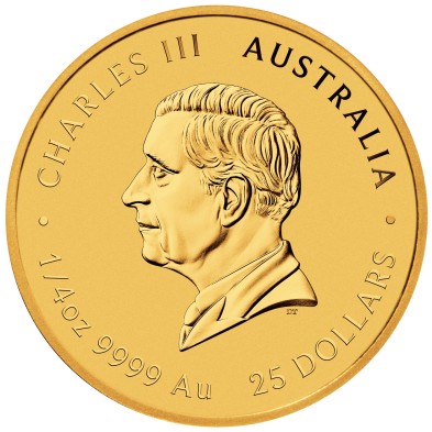Moneda de Oro 25$ Dollars-Australia-1/4 oz-Serie Lunar III-Horse-2026