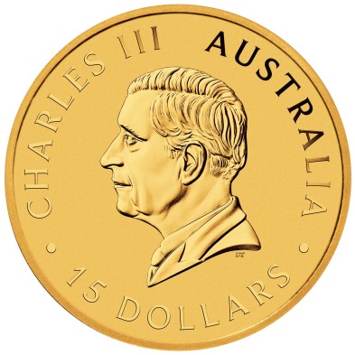 Moneda de Oro 15$ Dollar-Australia-1/10 oz.-Kangaroo (canguro)  40 Aniv-2026
