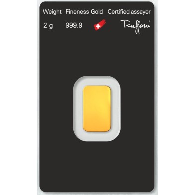 Lingote Oro 1 gramo Argor-Heraeus