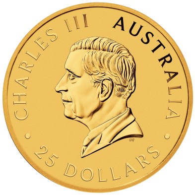 Moneda de Oro 25$ Dollar-Australia-1/4 oz.-Kangaroo (canguro) 40 Aniv.-2026