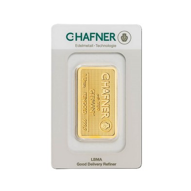 Lingote Oro 1 Onza Troy (31,10 gr) C-Hafner-Segunda Mano