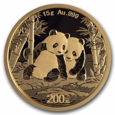 Moneda de Oro 200¥ Yuan-China-15 gramos-Panda-2026