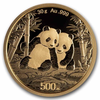 Moneda de Oro 500¥ Yuan-China-30 gramos-Panda-2026