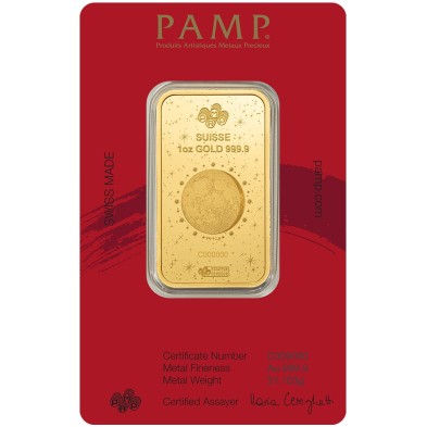 Lingote Oro 1 Onza (31.1 gramos) Lunar Year of The Horse PAMP