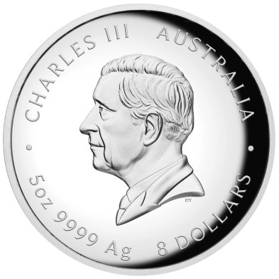 Moneda de Plata 8$ Dollars-Australia-5oz-Serie Lunar III-Horse High Relief-(Caja + COA)-2026