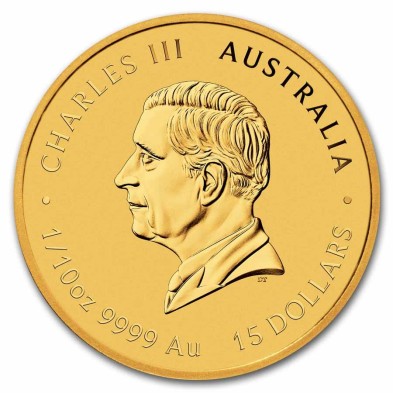 Moneda de Oro 15$ Dollars-Australia-1/10 oz-Serie Lunar III-Horse-2026