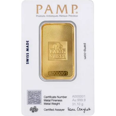 Lingote Oro 1 Onza Troy (31,10gr) PAMP SUISSE