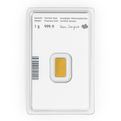 Lingote Oro 1 gramo Munze Osterreich
