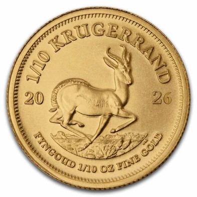 Moneda de Oro Krugerrand-1/10 oz.-Sudáfrica-2026