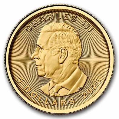 Moneda de Oro 5$ Dollar-Canadá-1/10 oz.-Maple Leaf-2026