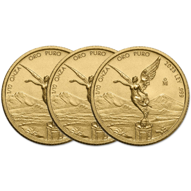 México-1/10 Oz.-Libertad-Varios Años