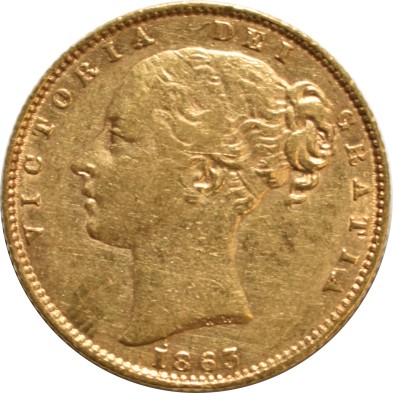 Moneda de Oro 1£ Libra-U.K.-Soberano-Victoria-1863 (Die Number 12)