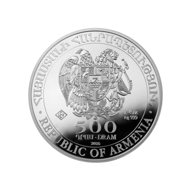 Moneda de Plata 500֏ Armenia-1 oz. Arca De Noé-2026