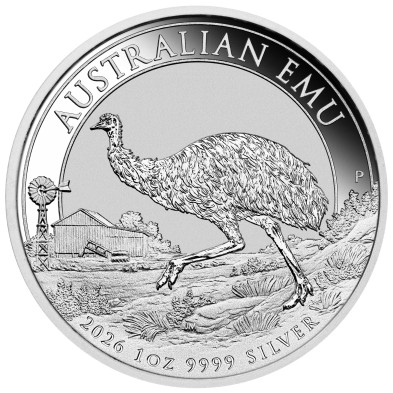 Moneda de Plata 1$ Dollar-Australia-1 Oz.-Emu-2026