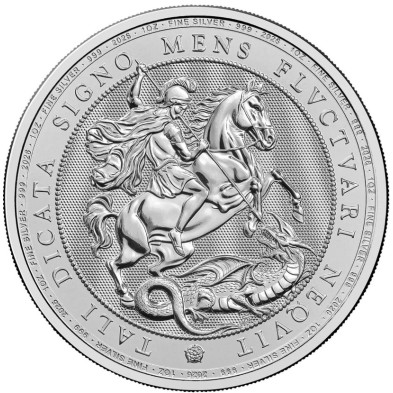 Moneda de Plata 2£ Libras-U.K.-1 oz.-St George and the Dragon-2026