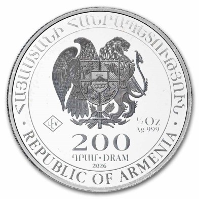 Moneda de Plata 200֏ Dram-Armenia-1/2 oz.-Arca De Noé-2026