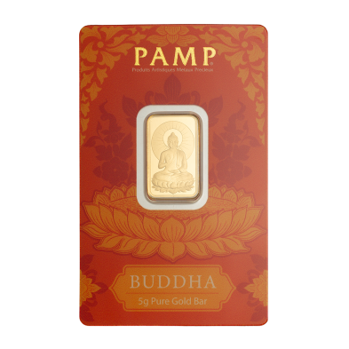 Lingote Oro 5 gramos PAMP Buddha