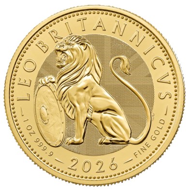 Moneda de Oro 100£ Libras-U.K.-1 oz.-The British Lion-2026