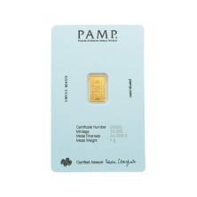 Lingote Oro 1 gramo PAMP- Maradona parte trasera