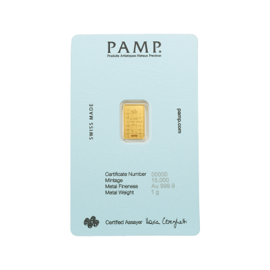 Lingote Oro 1 gramo PAMP- Maradona