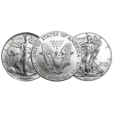 Moneda de Plata 1$ Dollar-USA-1 oz.-American Eagle-Tipo 1 (Anteriores a 2021)-Segunda Mano