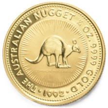 Moneda de Oro 25$ Dollar-Australia-1/4 oz.-Kangaroo (canguro) 1992