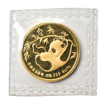 Moneda de Oro 10¥ Yuan-China-1/10 oz.-Panda-1985