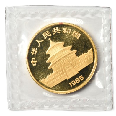 Moneda de Oro 10¥ Yuan-China-1/10 oz.-Panda-1985