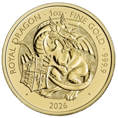 Moneda De Oro 100£ Libras-U.K.-1 Oz.-Serie Tudor's Beast-Royal Dragon-2026