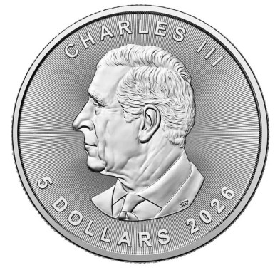 Moneda de Plata 5$ Dollar-Canadá-1 oz.-Maple Leaf-2026